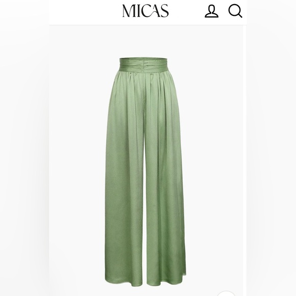 MICAS new with tag pleated satin trousers. - Picture 1 of 4